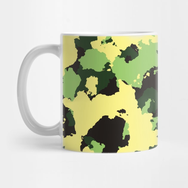 Yellow and green Camouflage by Tshirtstory